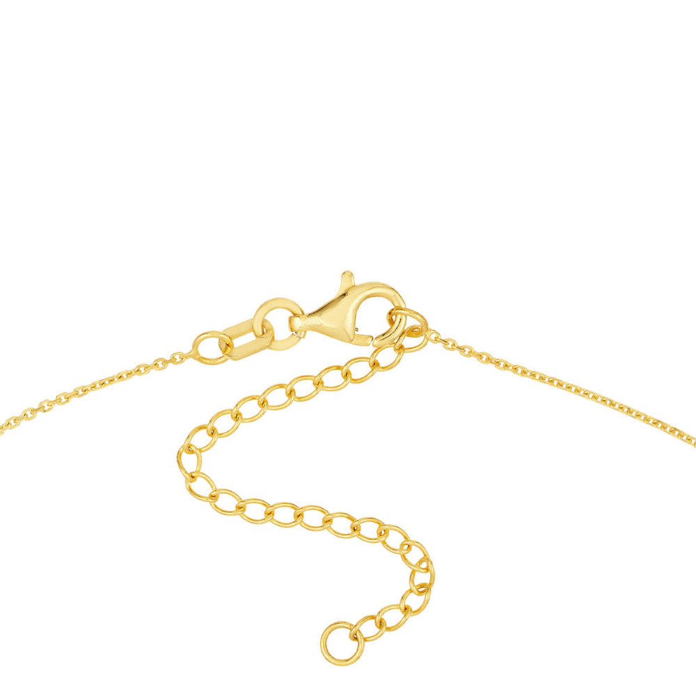 14K Yellow Gold Large Puffed Heart Pendant with 18-Inch Adjustable Chain, Ideal Jewelry Accessory