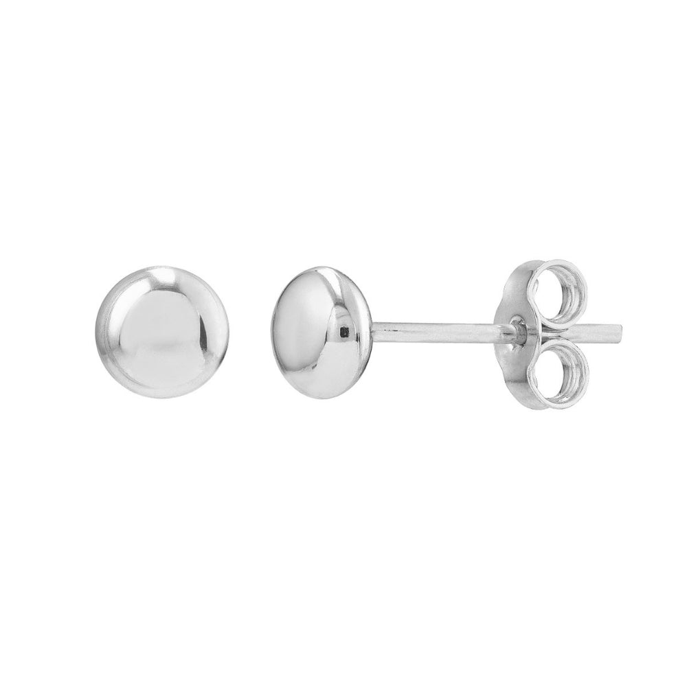 Stylish 14k Gold Flat Round Pebble Stud Earrings for Fashionable Wear