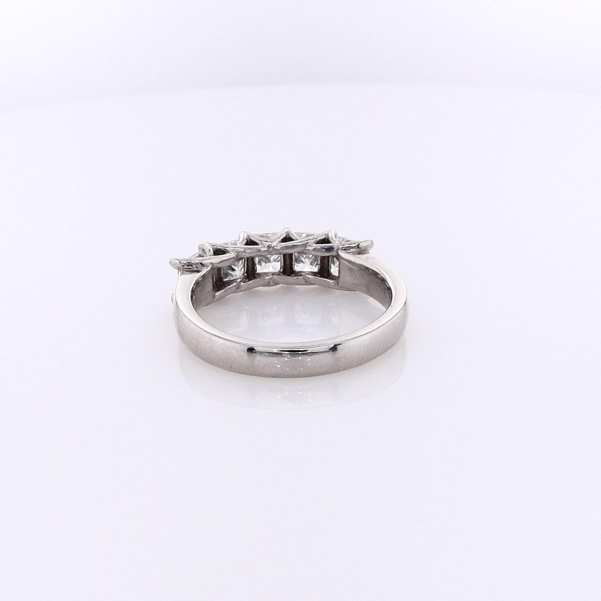 Exquisite Estate Platinum Diamond Trellis Design Wedding Band for Couples