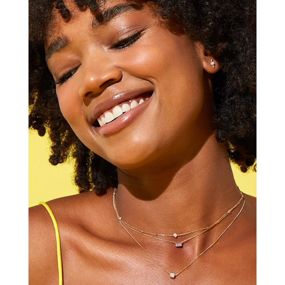 Kendra Scott's Timeless 14k Gold Isabella Pendant Necklace with .18ct White Diamond