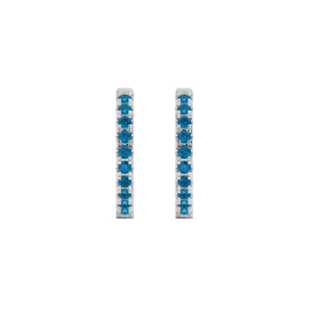 14k Gold Blue Topaz Hoop Earrings - A Stunning Jewelry Piece from Smyth Jewelers