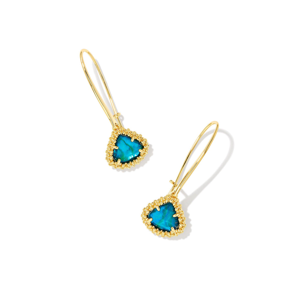 Kendra Scott Fashionable Framed Kendall Gold-Plated Wire Drop Earrings for Women