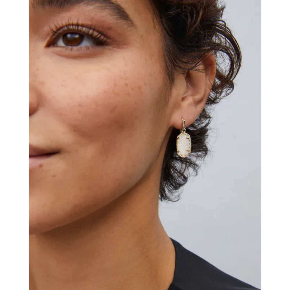 Kendra Scott Iridescent Drusy Lee Style Drop Earrings for Women's Jewelry Collection