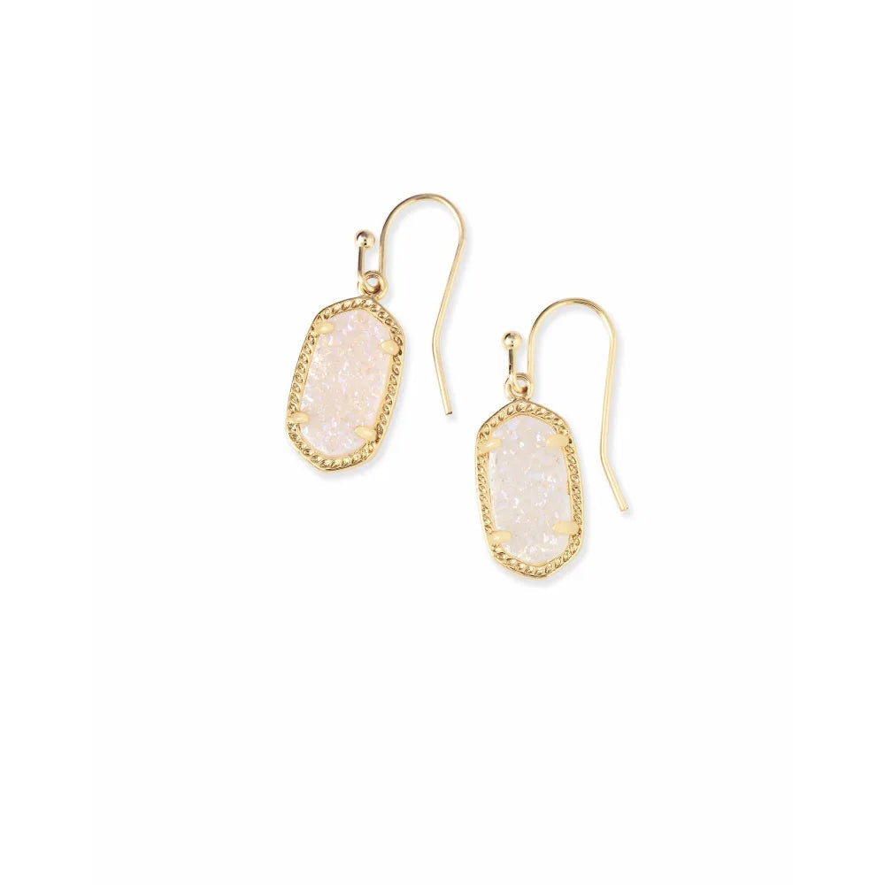 Kendra Scott Iridescent Drusy Lee Style Drop Earrings for Women's Jewelry Collection