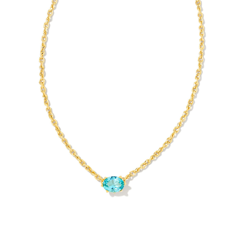 Kendra Scott Cailin Gold-Plated Crystal Pendant Necklace for a Timeless Jewelry Collection