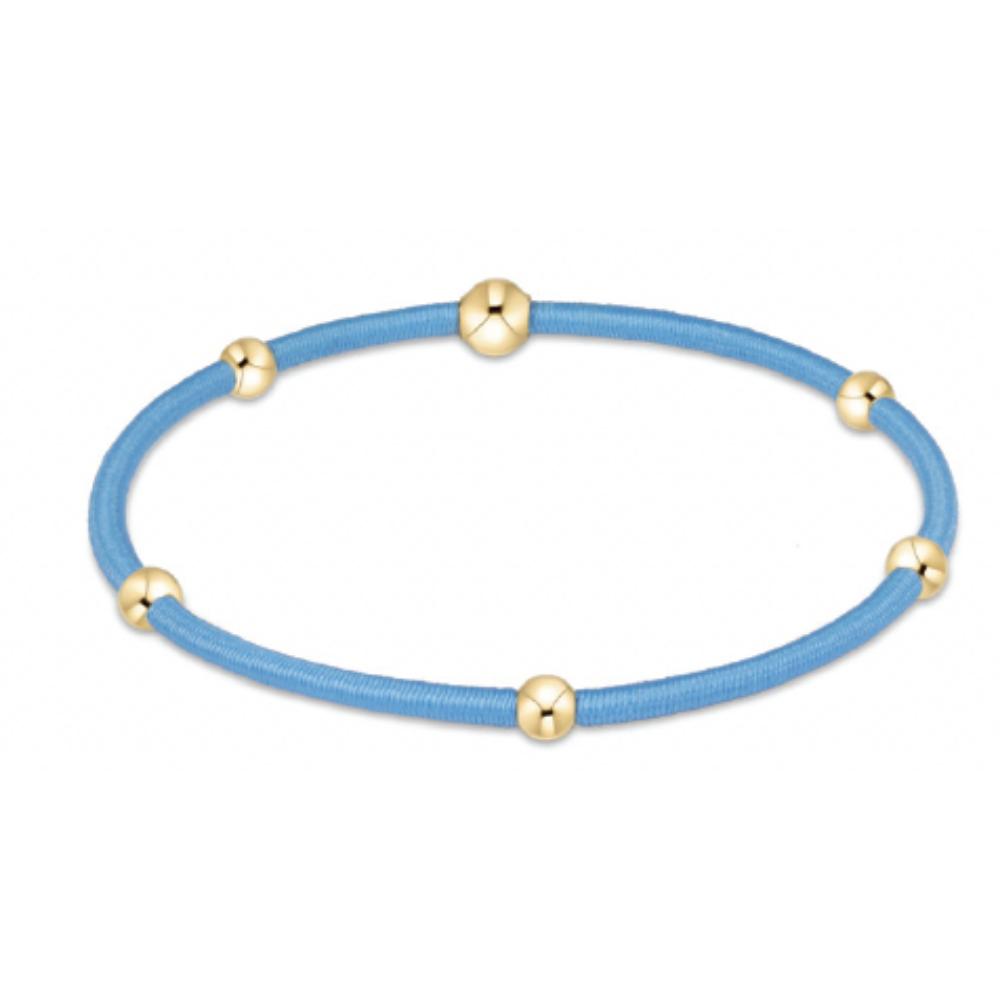 enewton Fashionable Essentials Gold-Filled Beaded Hair Bracelet in Cobalt Color