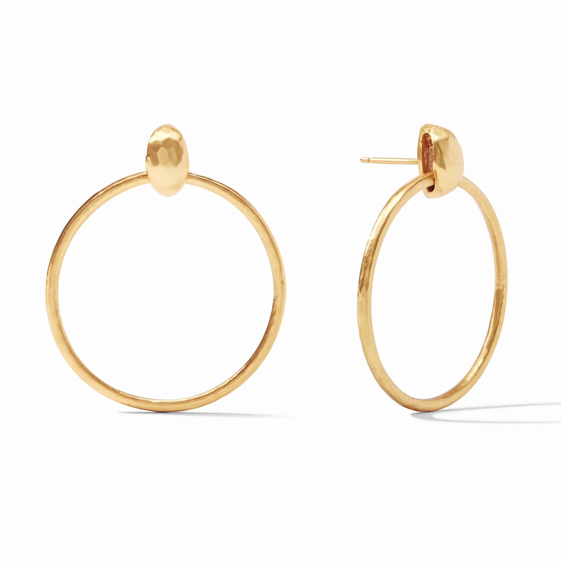 Julie Vos Gold Delicate Palermo-Style Doorknocker Earrings for Women's Everyday Wear