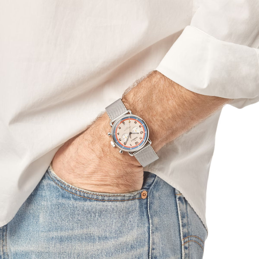 Shinola The Canfield 43mm Chronograph Model C56 Men's Wristwatch - A Blend of Mid - century Modern and High - performance