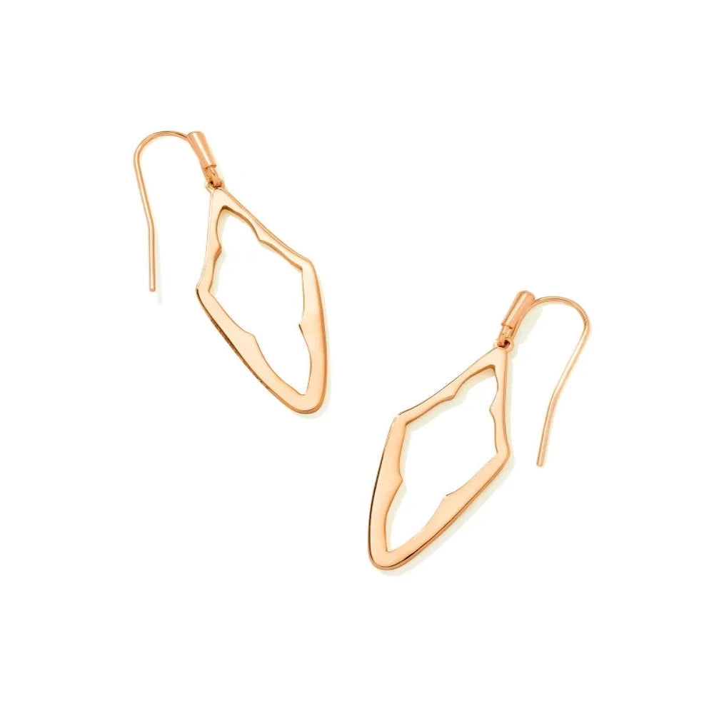 Kendra Scott Stylish Elongated Abbie Design Open Frame Fashion Earrings