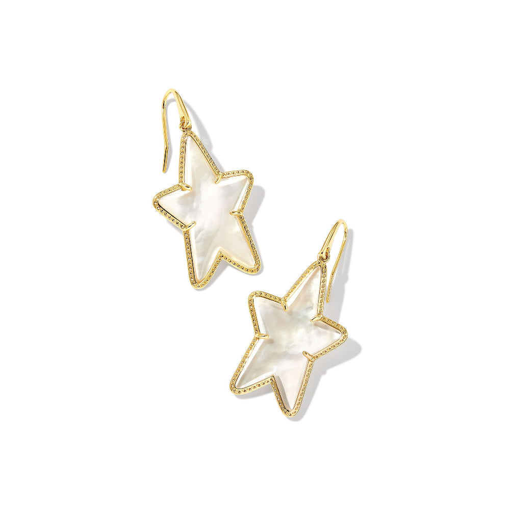 Stylish Kendra Scott Ada Gold Star Drop Earrings for Fashionable Women