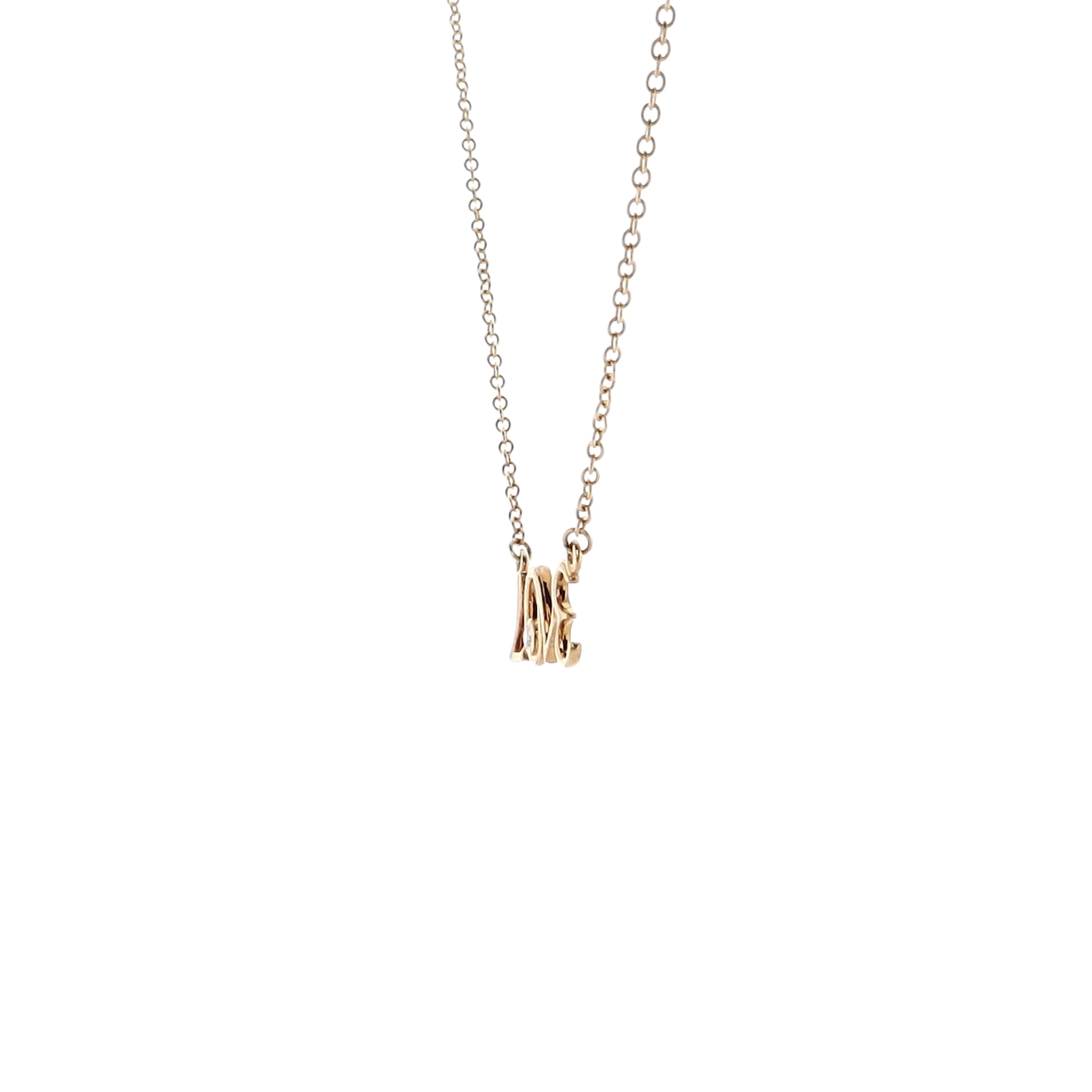18k Gold Judith Ripka Eros Love Necklace Embellished with Diamonds