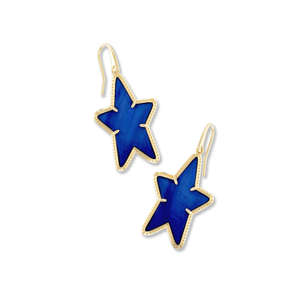 Stylish Kendra Scott Ada Gold Star Drop Earrings for Fashionable Women