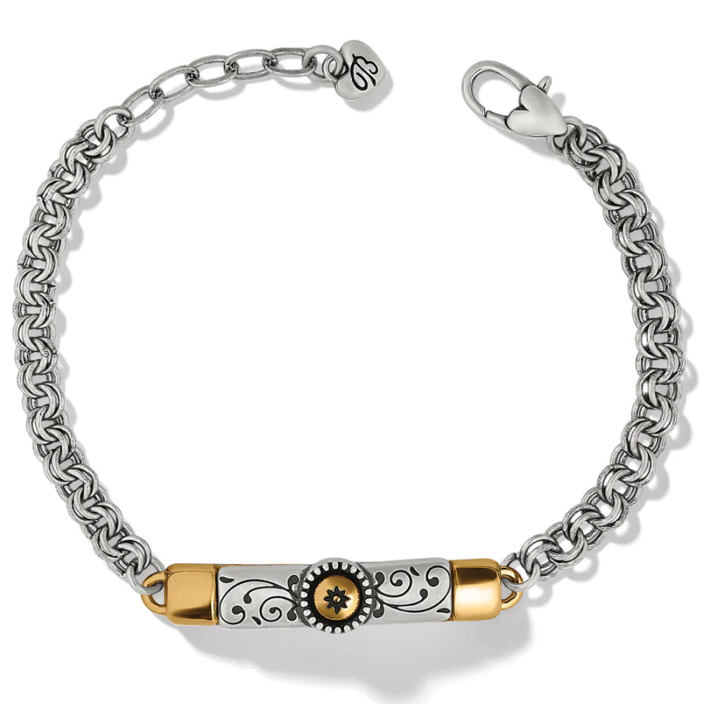 Brighton Venezia Mixed Metal Bar Bracelet with Carnival - Inspired Vine Etchings