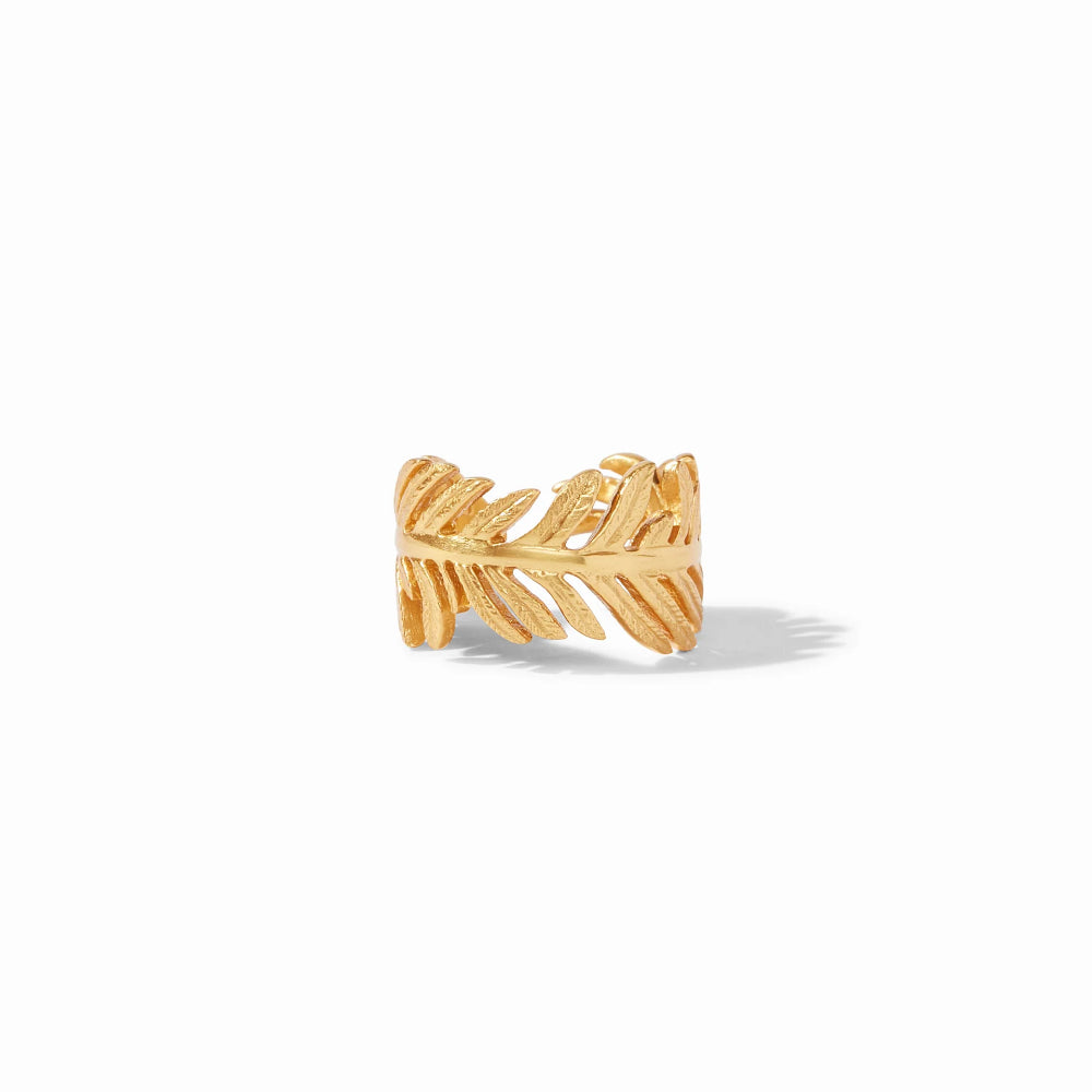 Julie Vos Stylish Gilded Fern Ring - Suitable for Medium to Large Finger Sizes
