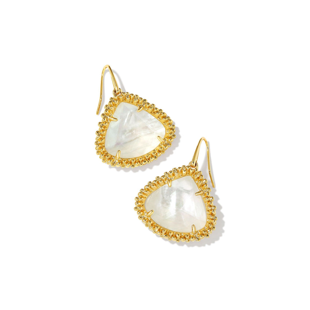 Kendra Scott Stylish Framed Kendall Large Gold Drop Earrings for Fashion Lovers
