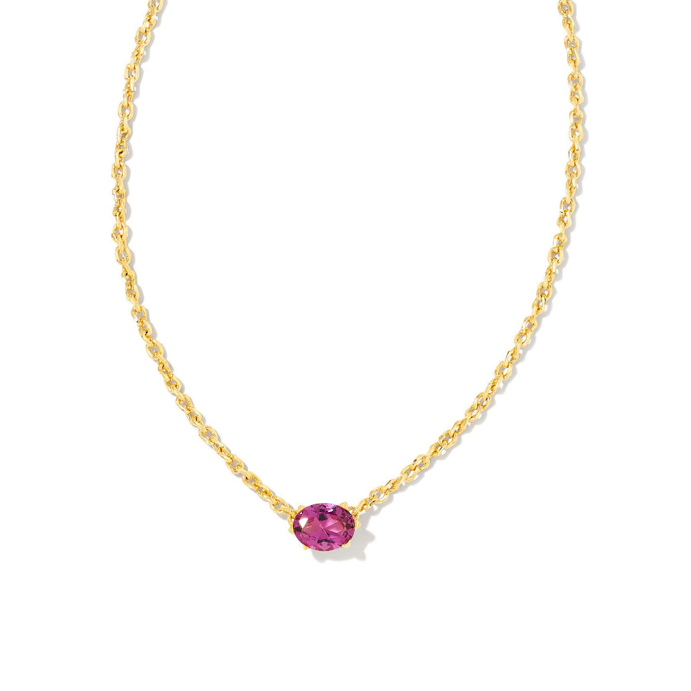 Kendra Scott Cailin Gold-Plated Crystal Pendant Necklace for a Timeless Jewelry Collection