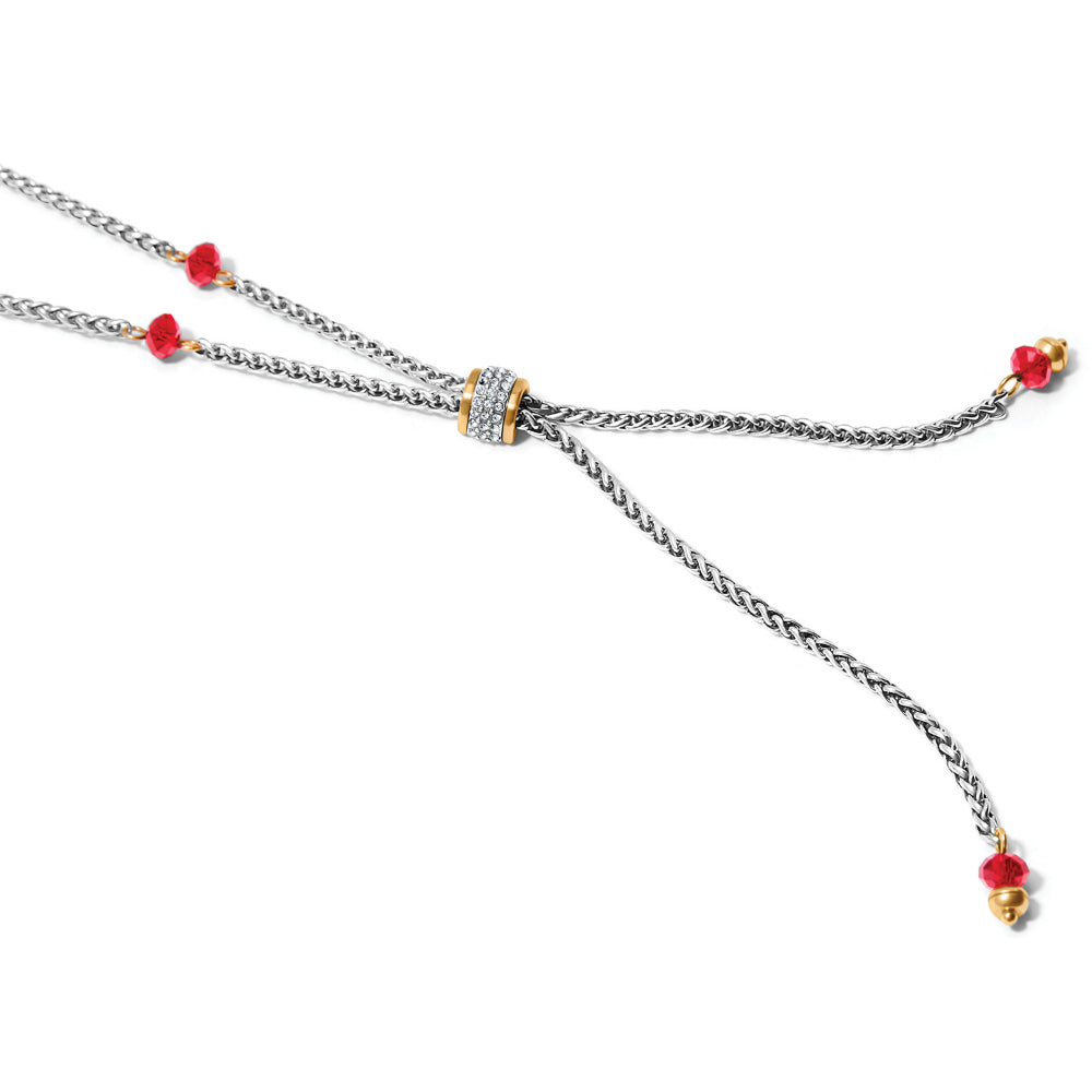 Brighton Meridian Two-Tone Adjustable Petite Y-Style Glass Briolette Necklace for Women