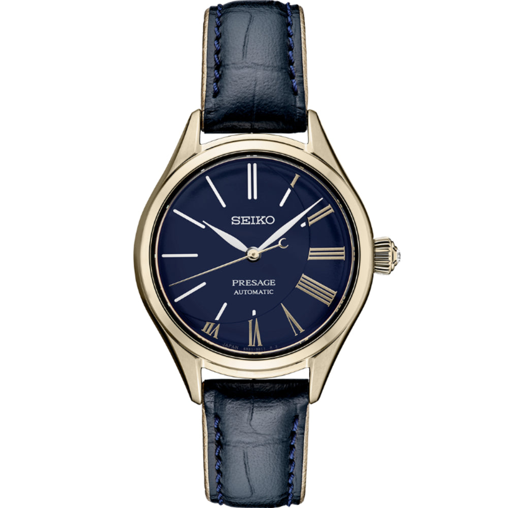 Limited Edition Seiko Presage Collection Automatic Watch with Enamel Blue Dial - Model SPB236