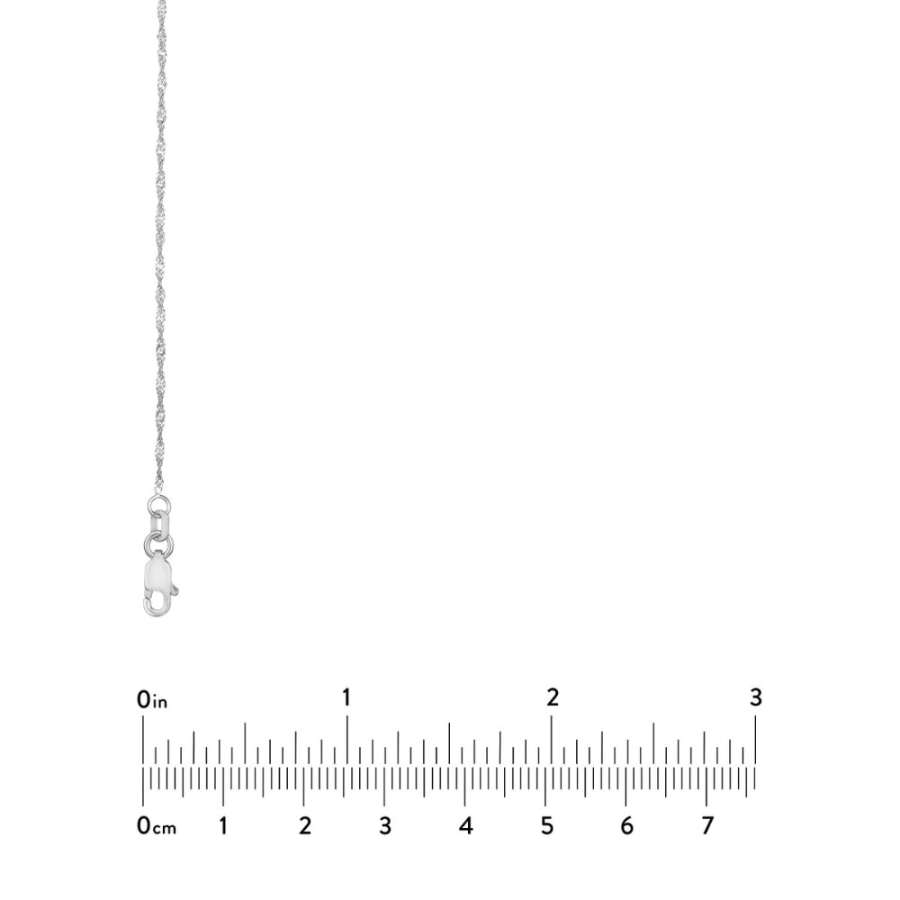 14k Gold, 1.15mm Lightweight Singapore Chain with Twist Elements