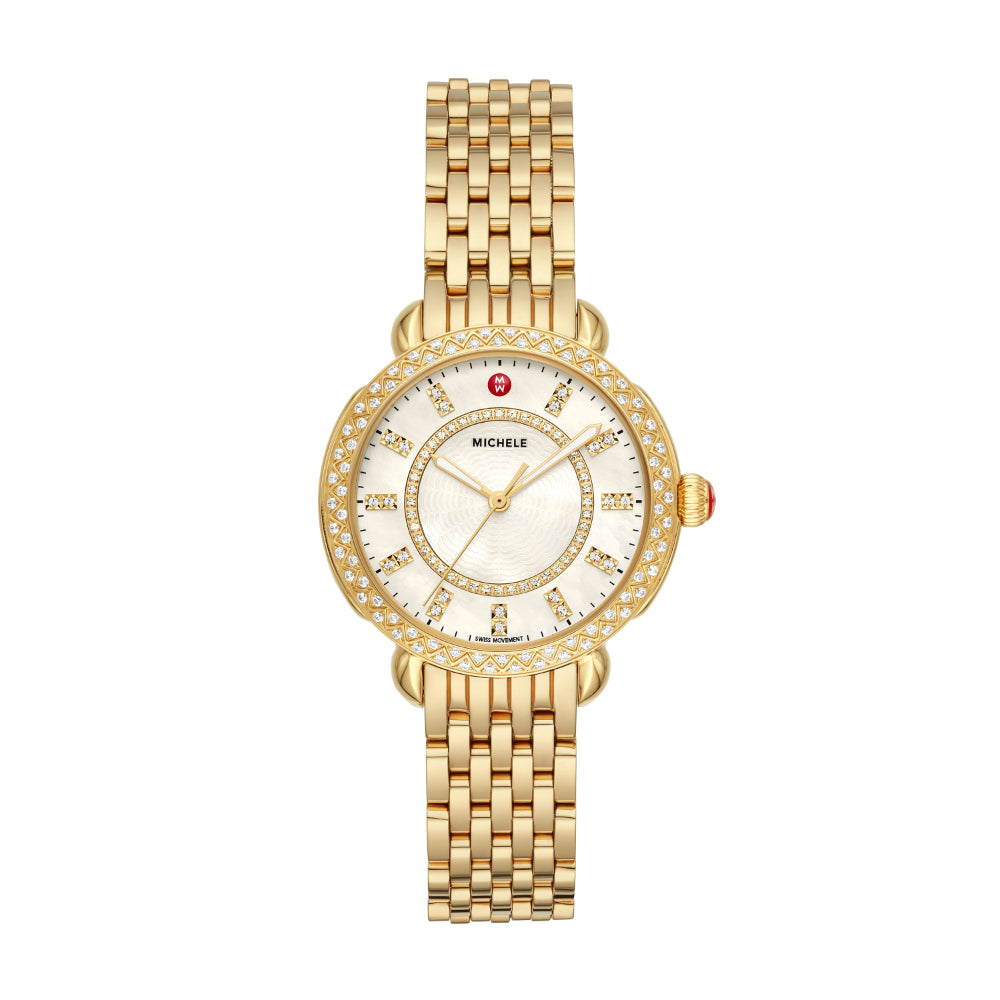 Michele Sidney Stylish Classic Gold-Tone Women's Wristwatch