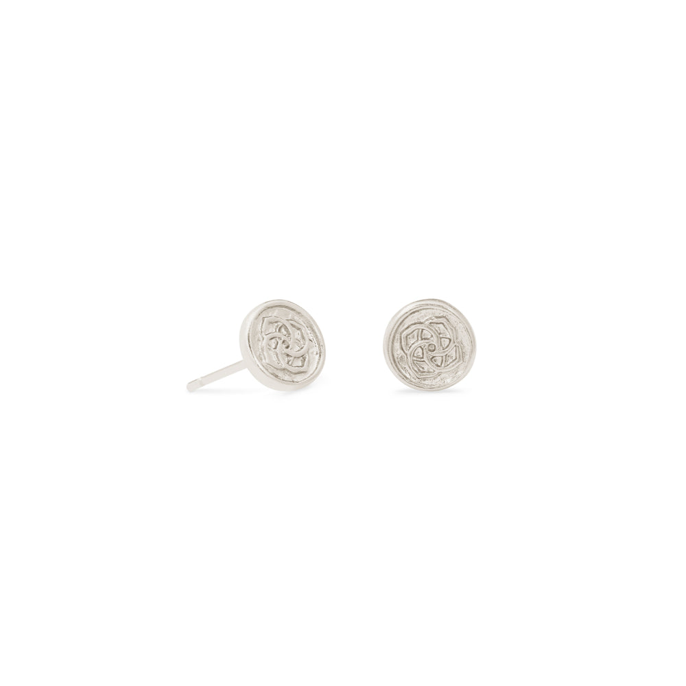 Kendra Scott Dira Coin Style Stud Earrings in Gold, Rhodium, and Rose Gold