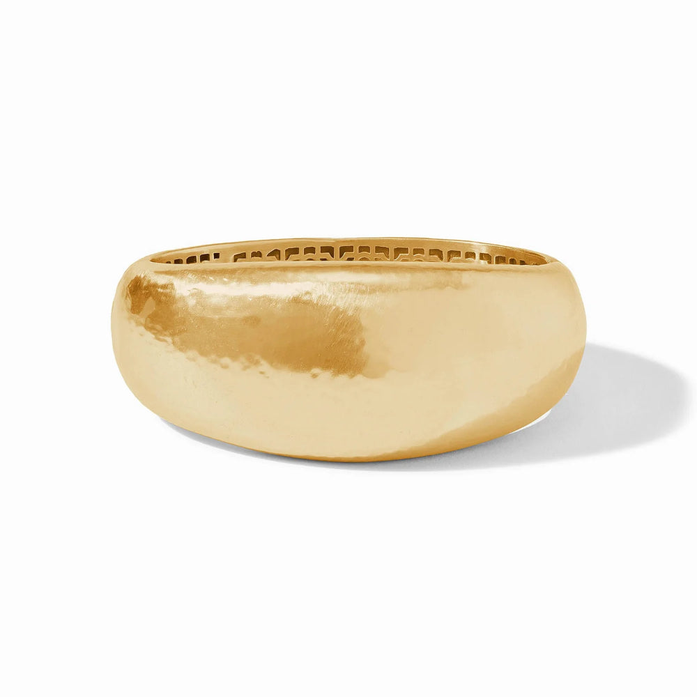 Julie Vos 24k Gold Plated Catalina Hinge Bangle with Geometric Piercework
