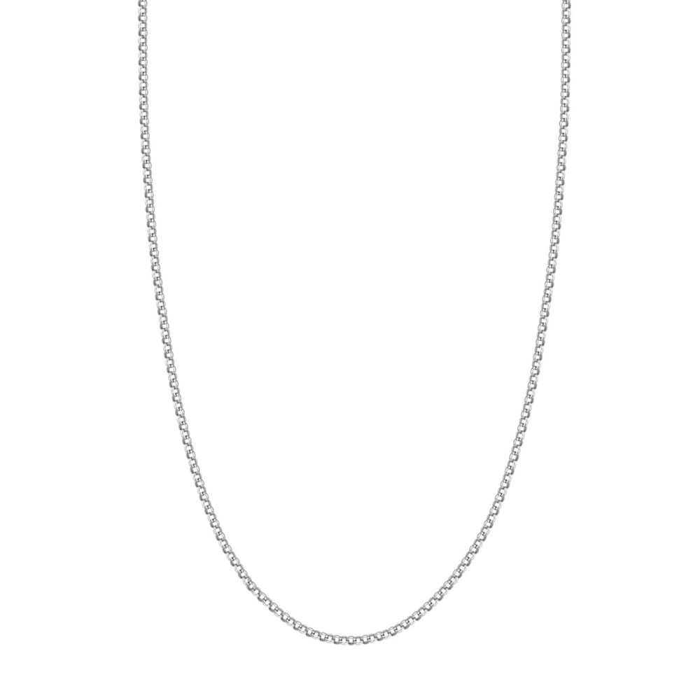 14W 18-Inch 2.5mm Rolo Chain Jewelry with Lobster Clasp in 14k White Gold
