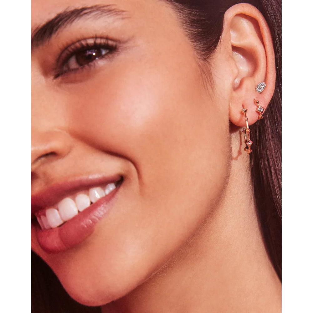 Kendra Scott 14k Gold Marisa Stud Earrings with White Diamonds