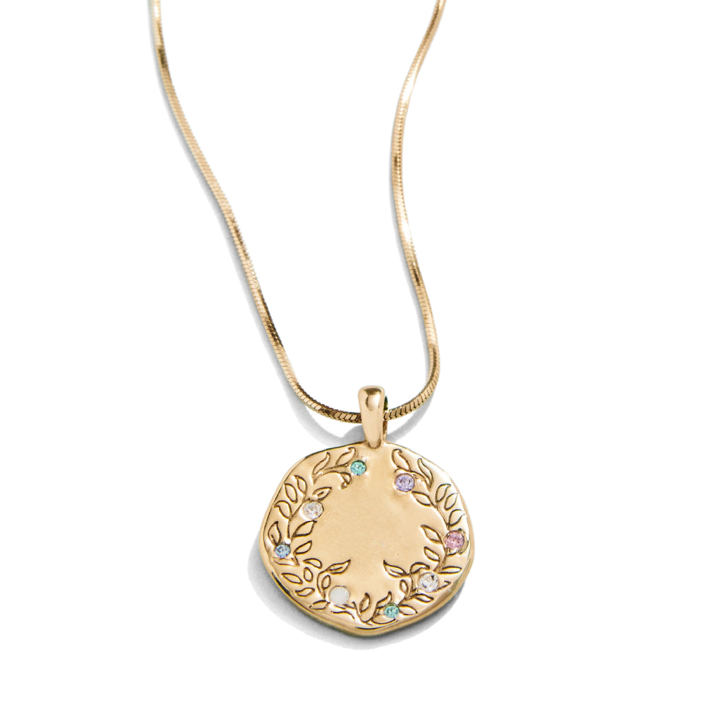 18-Inch Spartina Hope & Peace Reversible Talisman Necklace in Shiny Gold