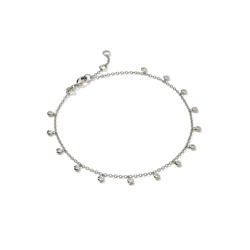 Kendra Scott Amelia Anklet - Delicate Crystal - Adornment for Ankle with 14k Yellow Gold or Rhodium Over Brass