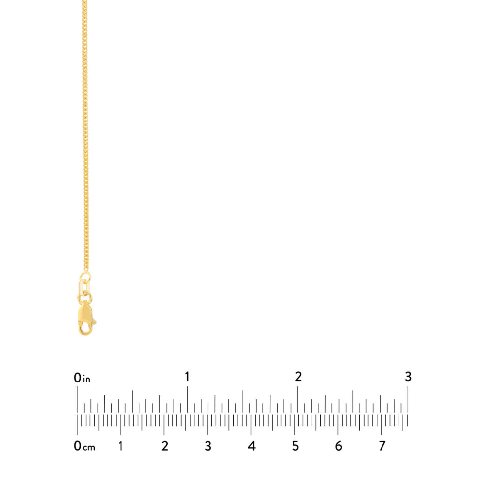 18-Inch 14k Yellow Gold Curb Link Chain Necklace for Daily Wear