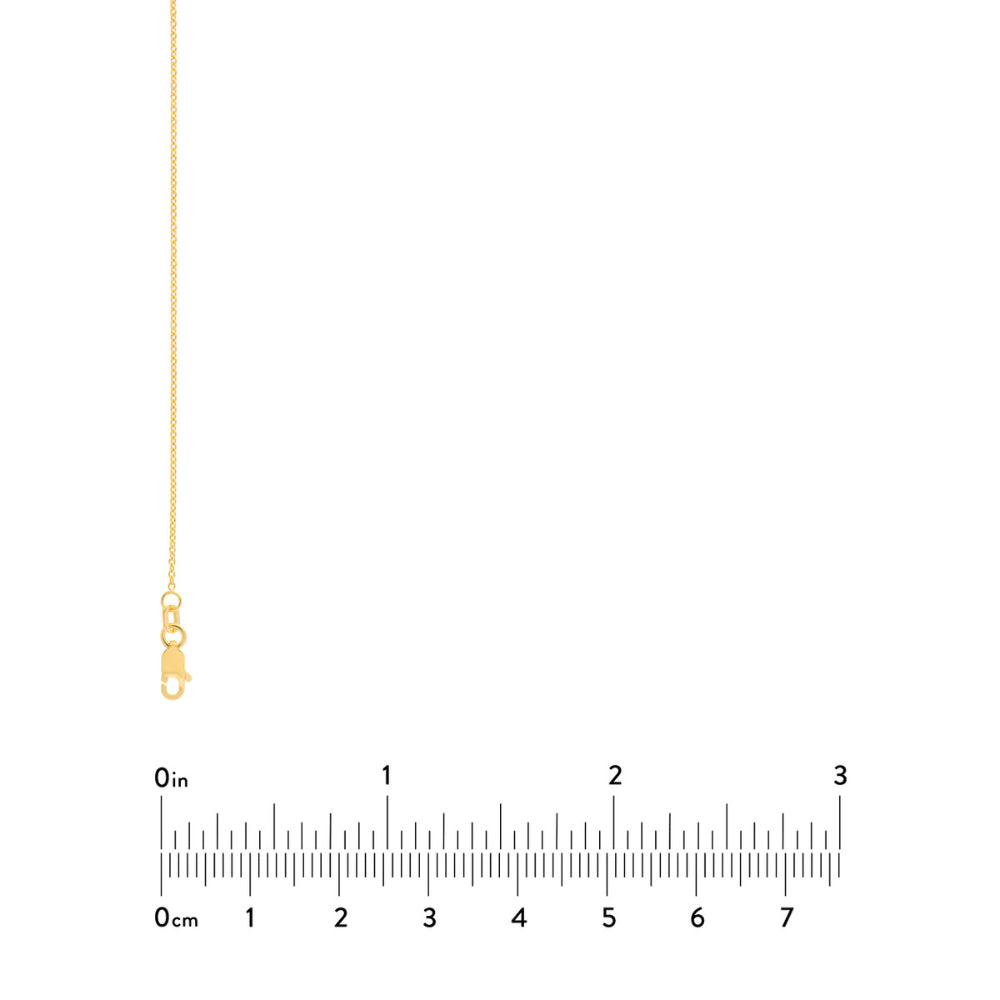 18 - inch 1.05mm 18k Yellow Gold Cable Chain