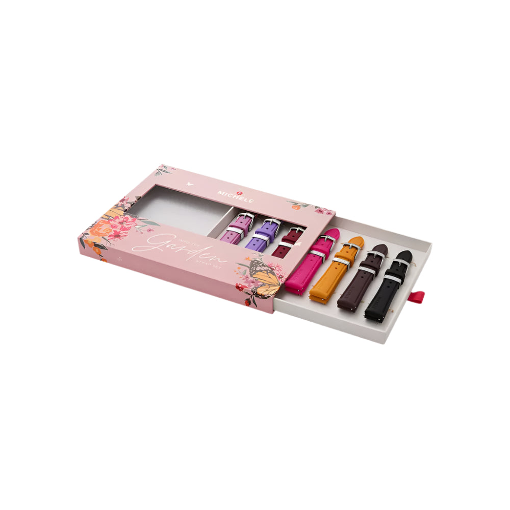 Michele Shimmering Silicone Interchangeable Strap Gift Set for 16mm/18mm Straps