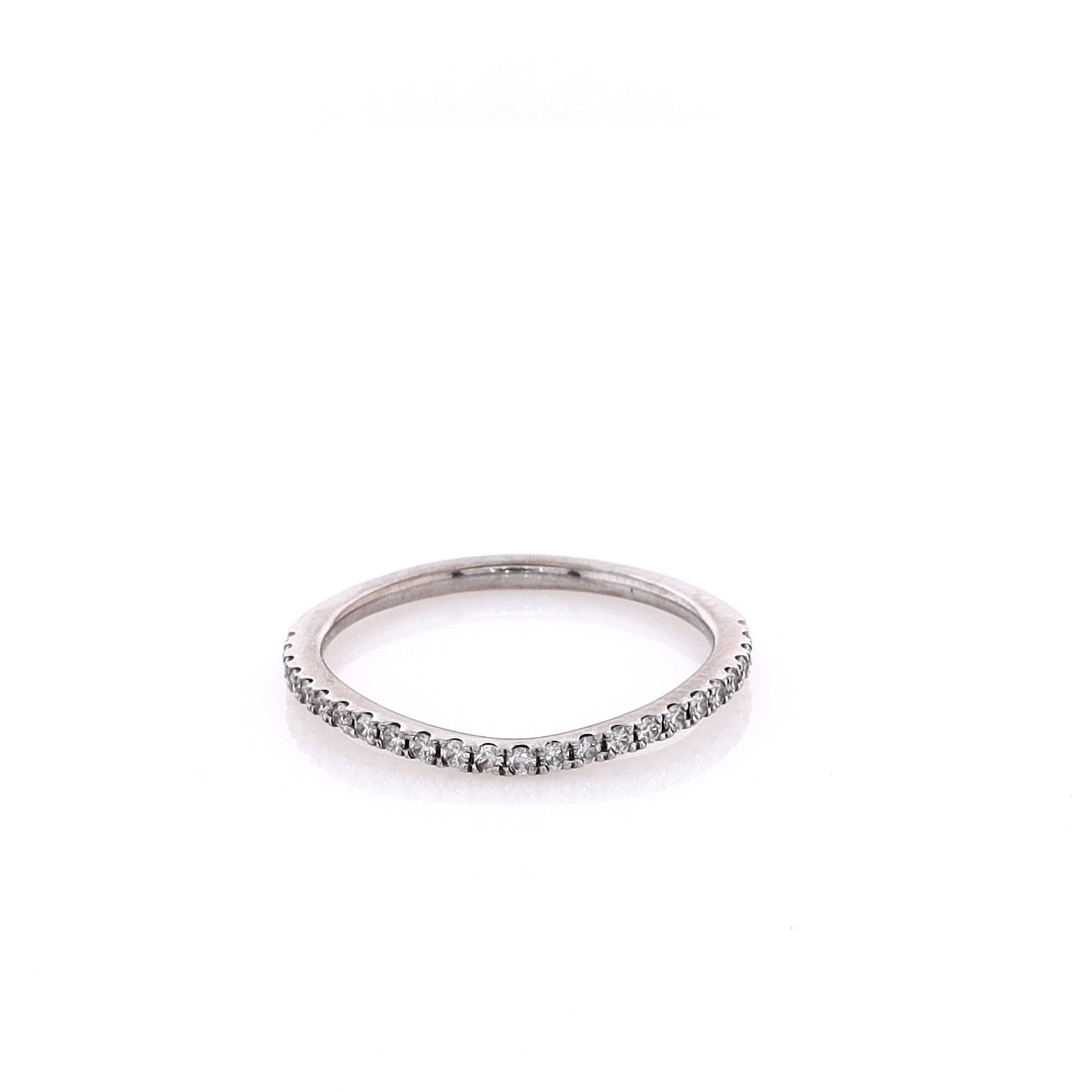 Exquisite Estate Hearts on Fire 18 Karat White Gold Diamond Curved Wedding Band for Couples