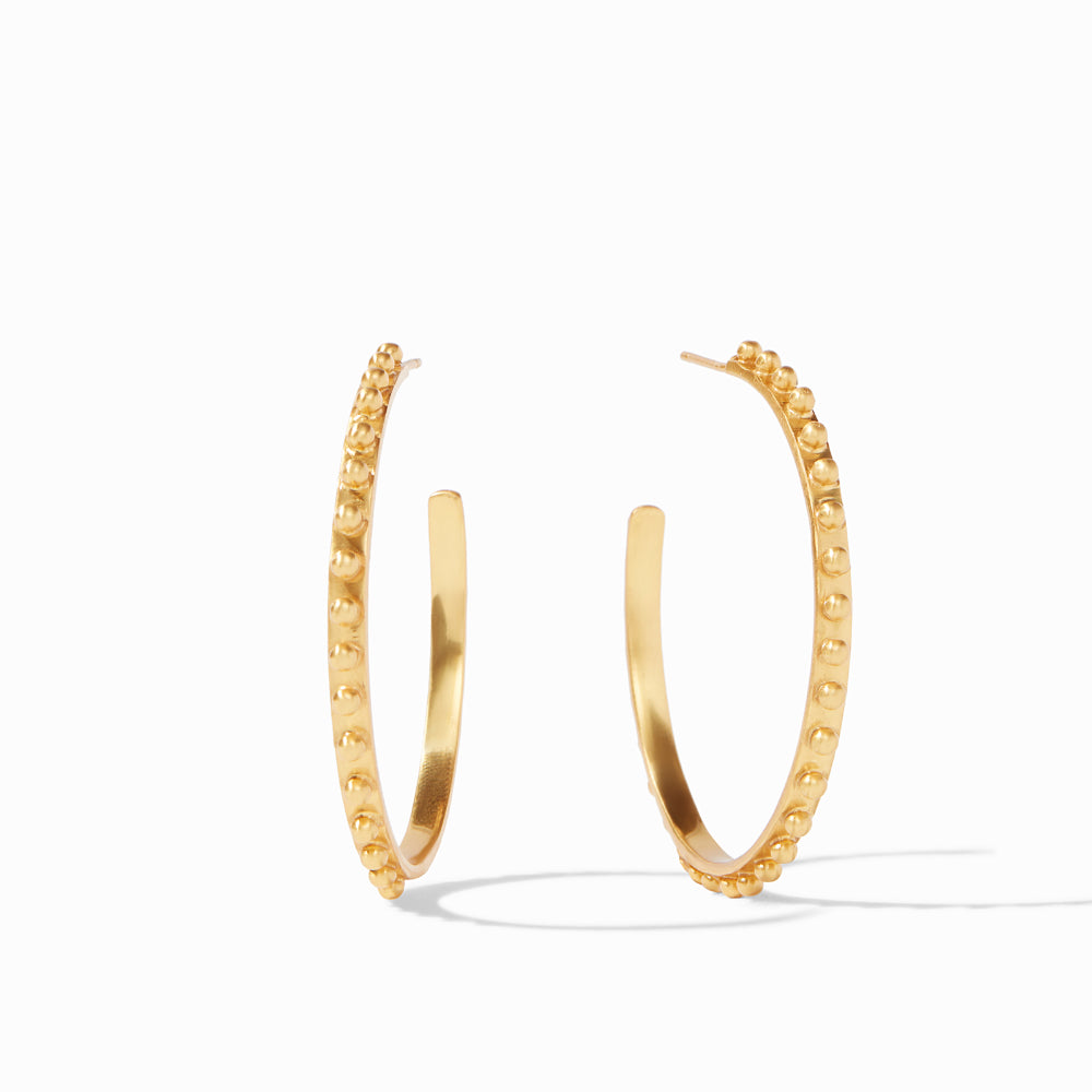 Julie Vos Gold Studded Soho Style Hoop Earrings