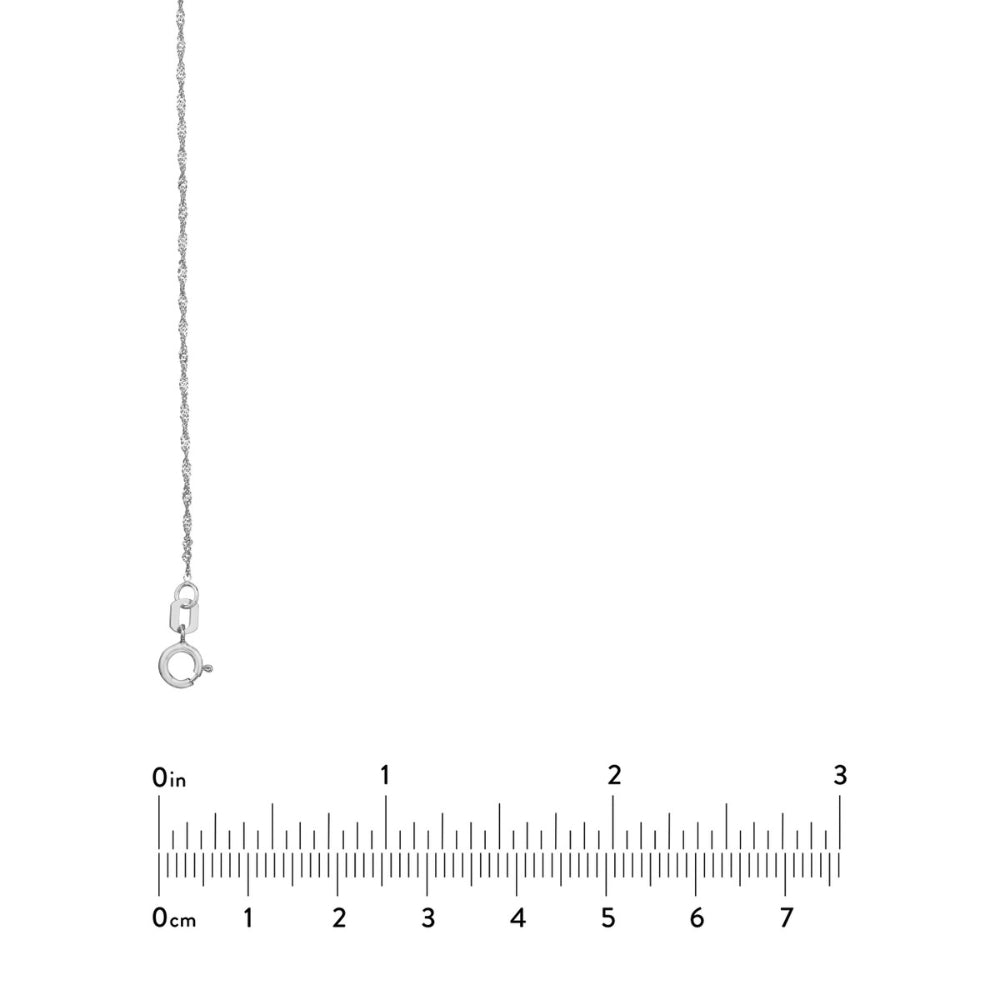 16-Inch 14k Gold Singapore Chain with Twisted Design for Elegance