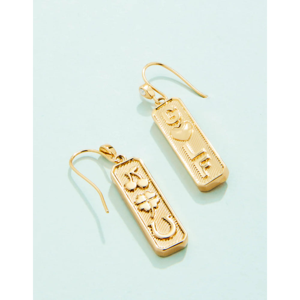 Sparkling Gold Spartina Golf-Inspired Earrings for Everyday and Sports