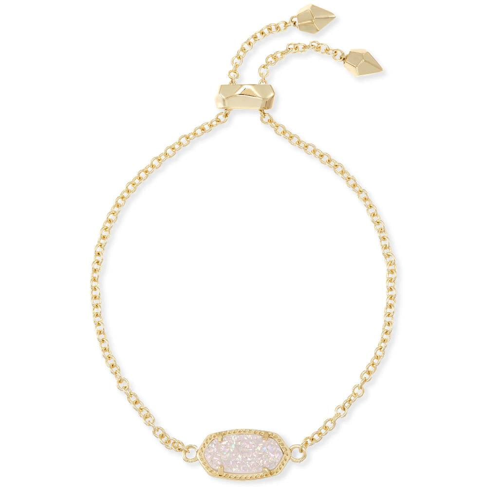 Kendra Scott Iridescent Drusy Elaina Adjustable Chain Bracelet for Everyday Sparkle