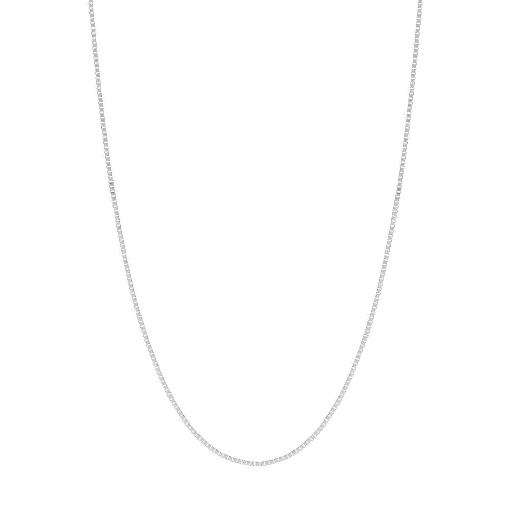 Adjustable 14k Gold Box Chain with Smooth Silicone Slider Bead