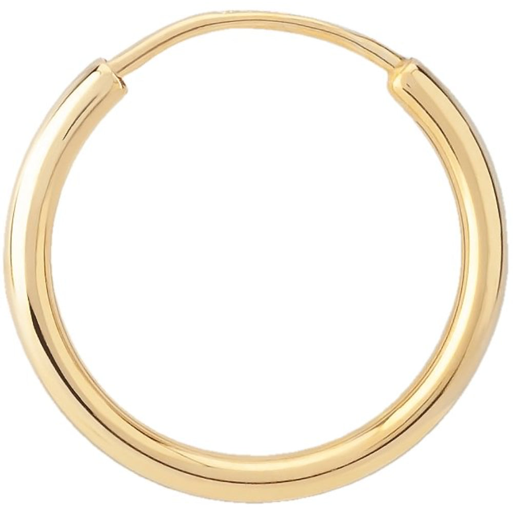Exquisite 14k Gold 1.5x15mm Endless Hoop Earrings for Timeless Elegance