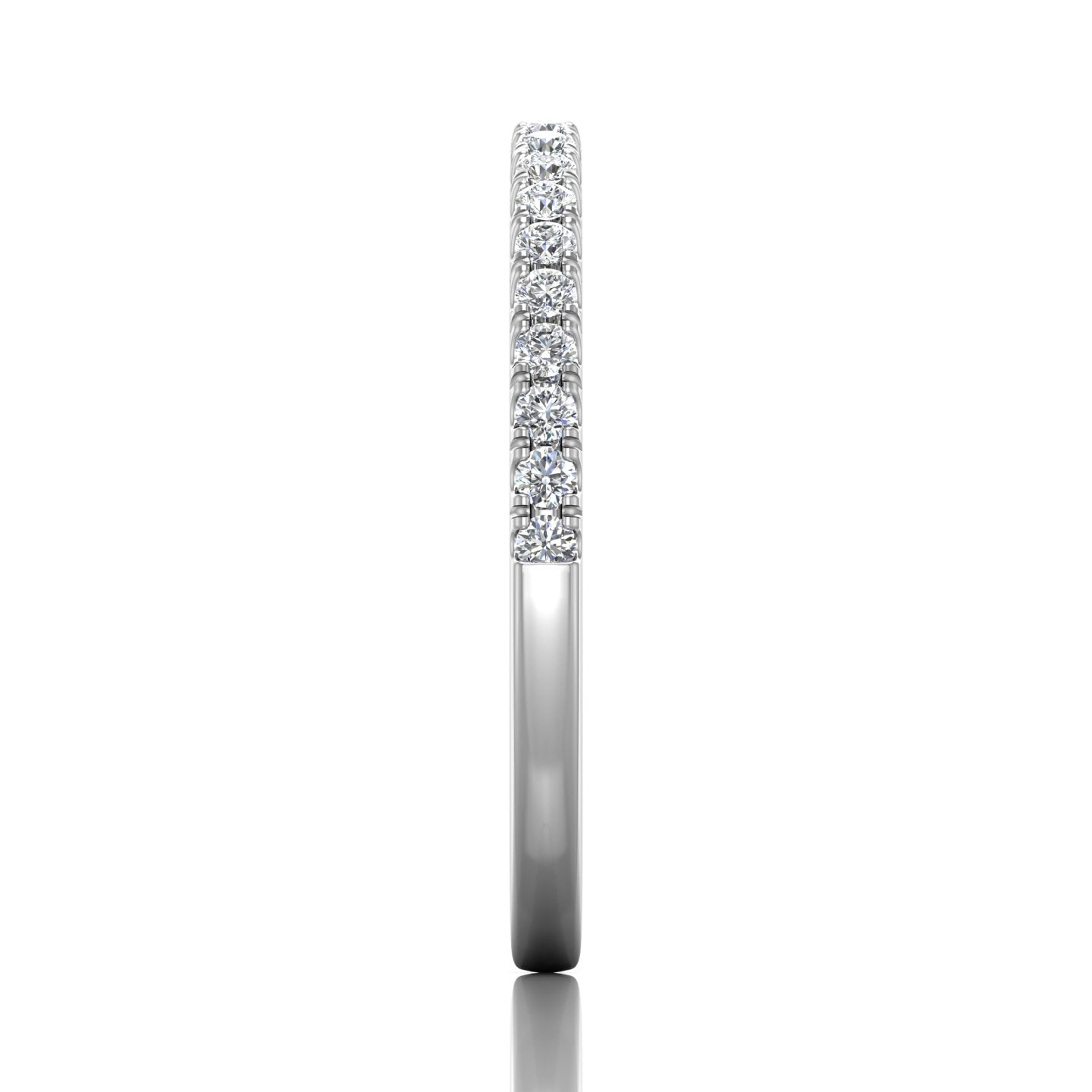 Martin Flyer's Exquisite FlyerFit Micropave Wedding Band for a Perfect Match