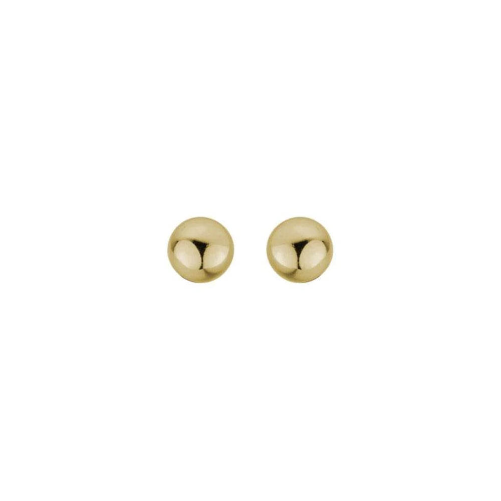 Gorgeous 14k Yellow Gold 4mm Solid Ball Stud Earrings