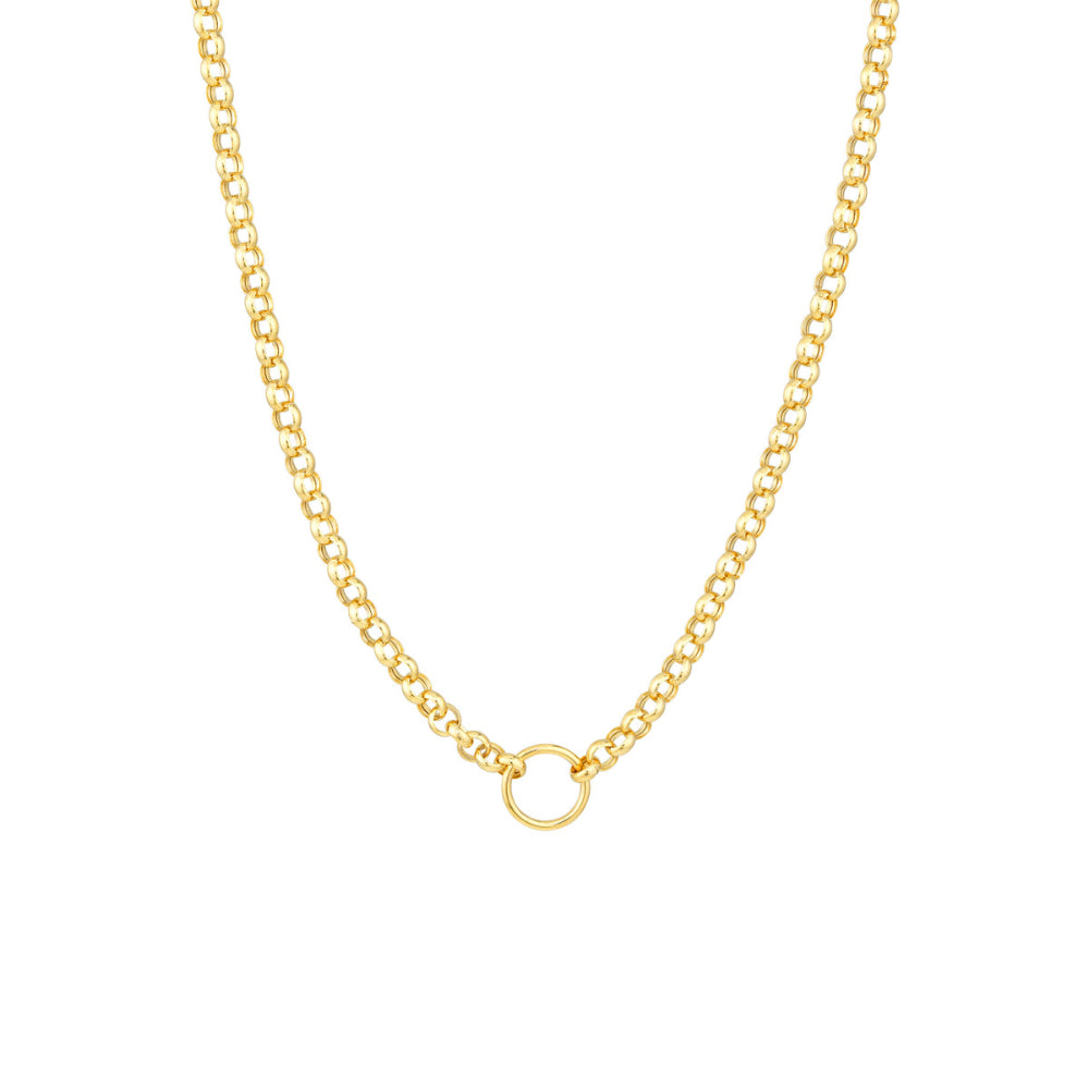 Adjustable 14k Gold Charm-Ready Necklace for a Timeless Look
