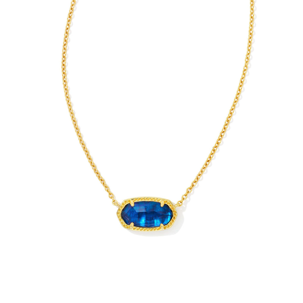 Kendra Scott Navy Abalone Elisa Gold Plated Pendant Necklace - A Stunning Jewelry Piece
