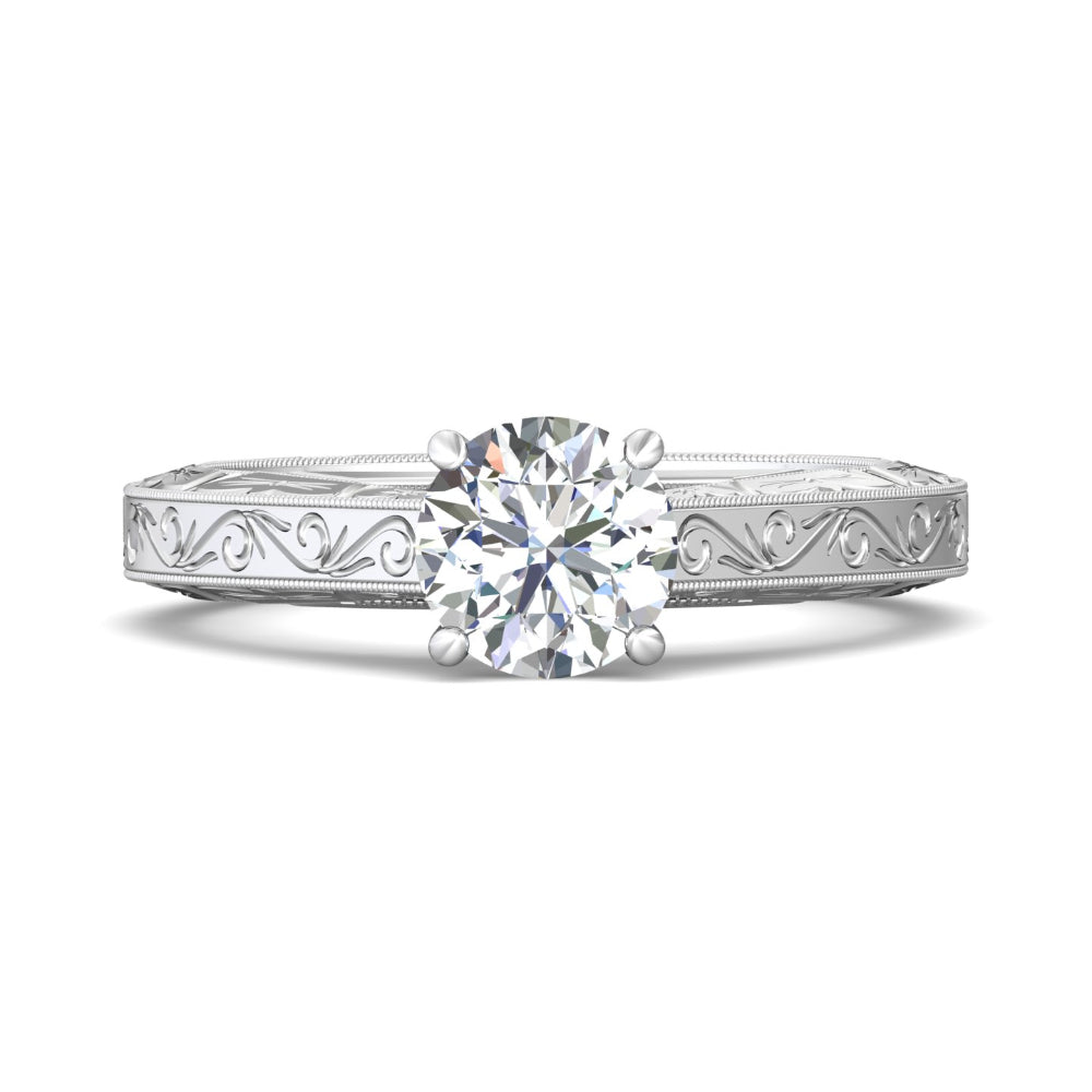 Vintage-Style Three-Sided Engagement Ring by Martin Flyer
