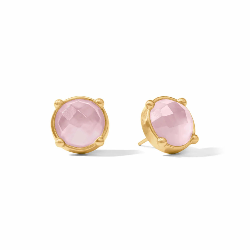 Julie Vos Honey-Style Stud Earrings with Sparkling Gemstone