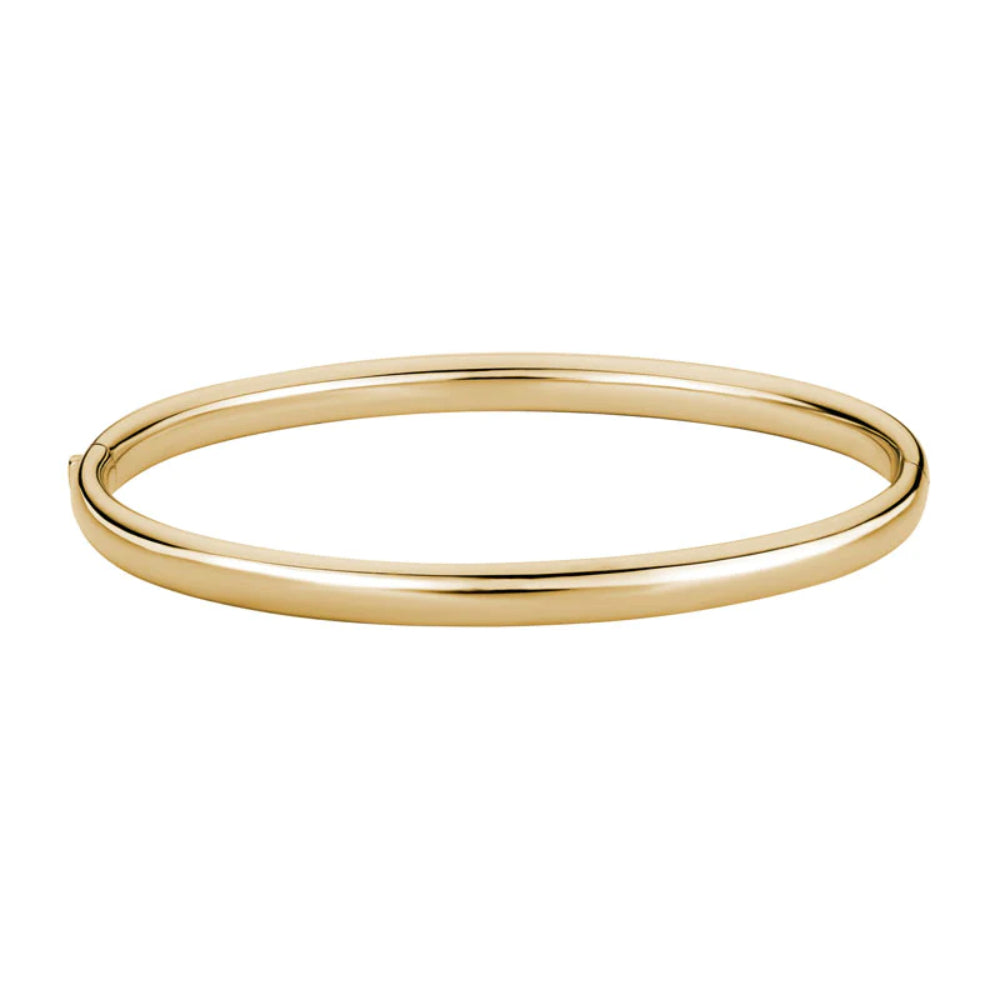 Exquisite 14k Yellow Gold Highly Polished Bangle Bracelet for Modern Style