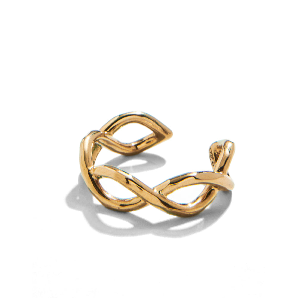 14kt Gold Plated Adjustable Spartina Wavy Ring for All - Day Wear