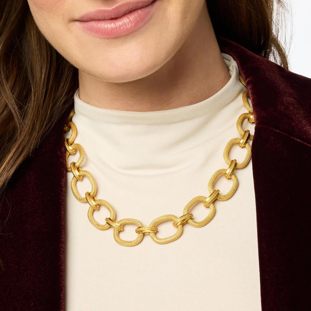 Julie Vos Fashionable Cheval Link Gold-Plated Necklace for Women