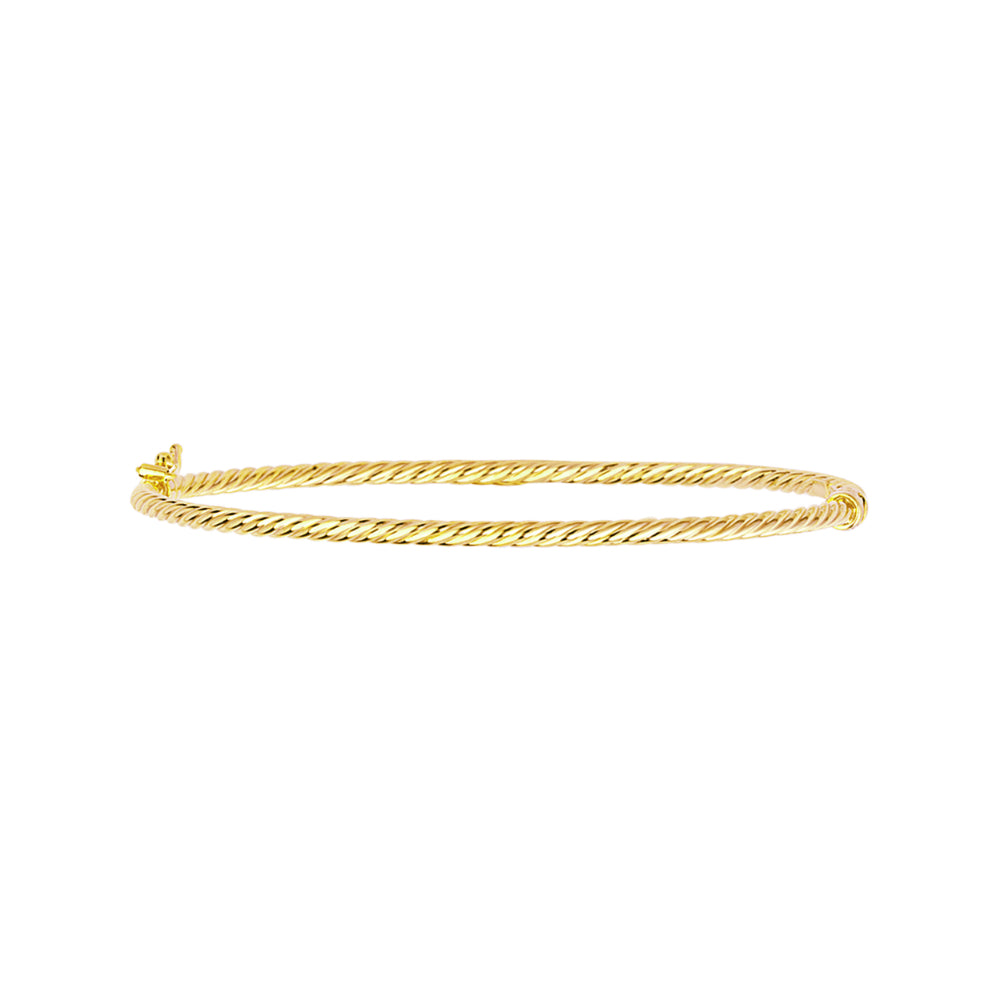14k Gold Bracelet with Ridged Corrugated Design